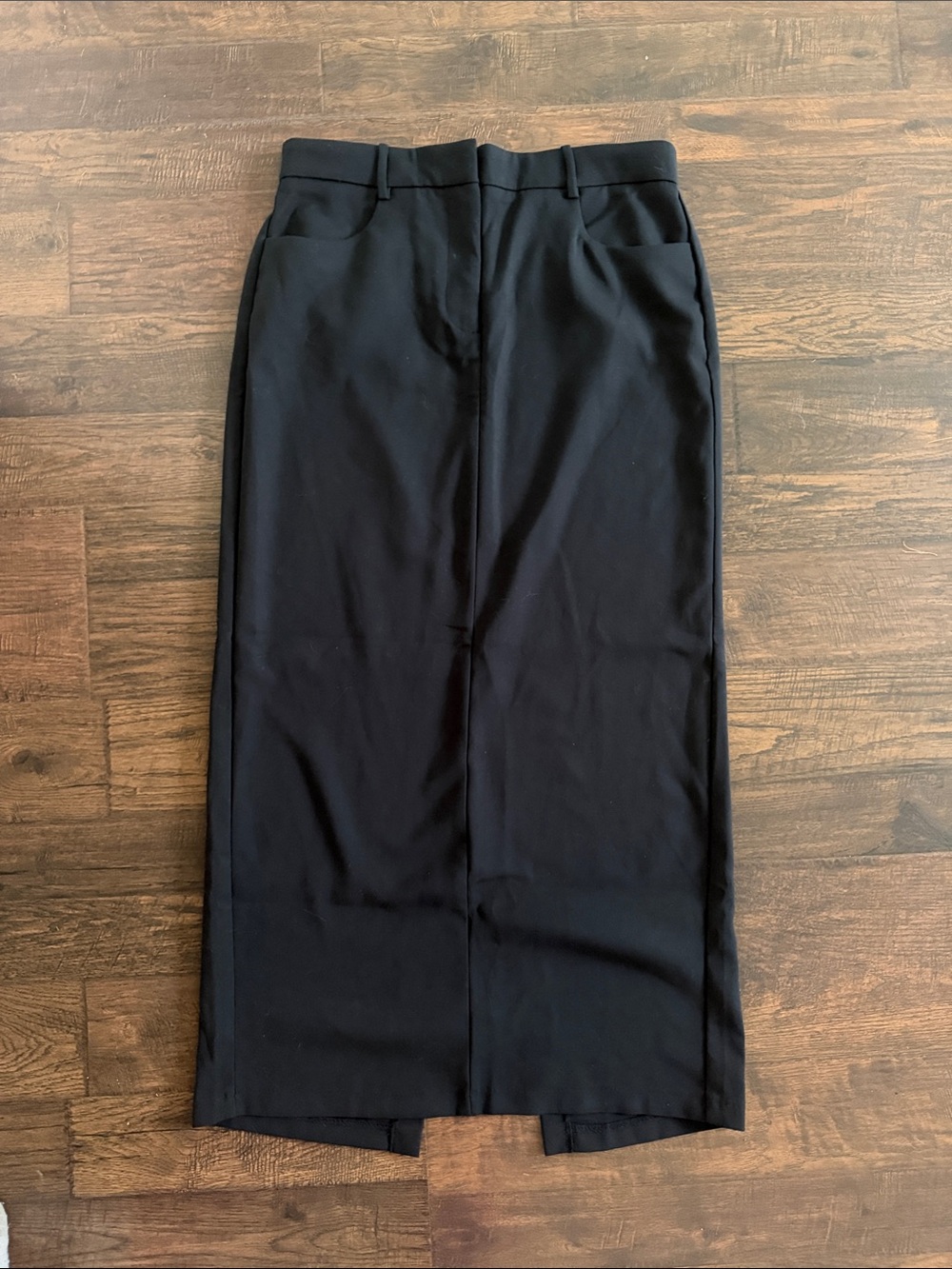 Abercrombie & Fitch Mid Rise Tailored Maxi Skirt Black Small
